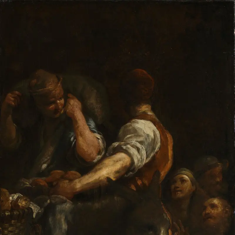 Peasants with Donkeys
