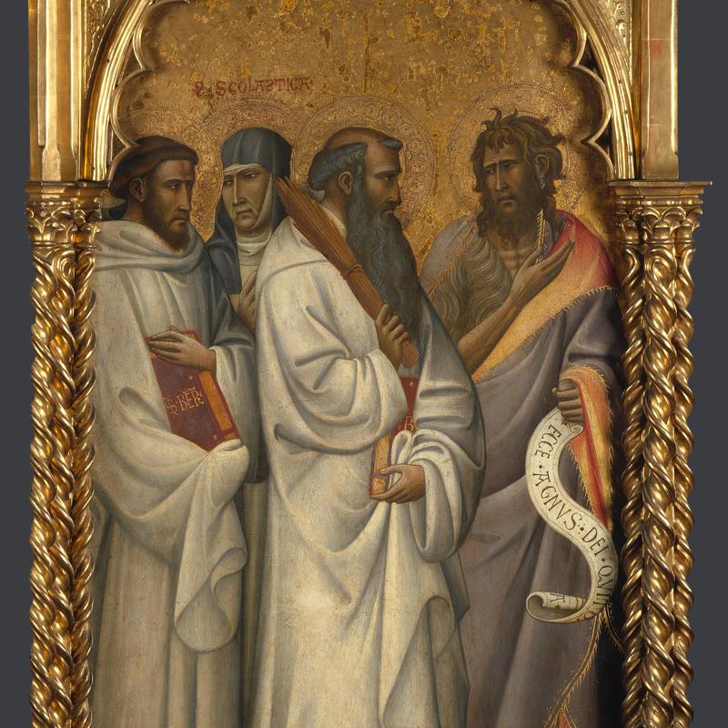 Saints Bernard, Scholastica, Benedict and John