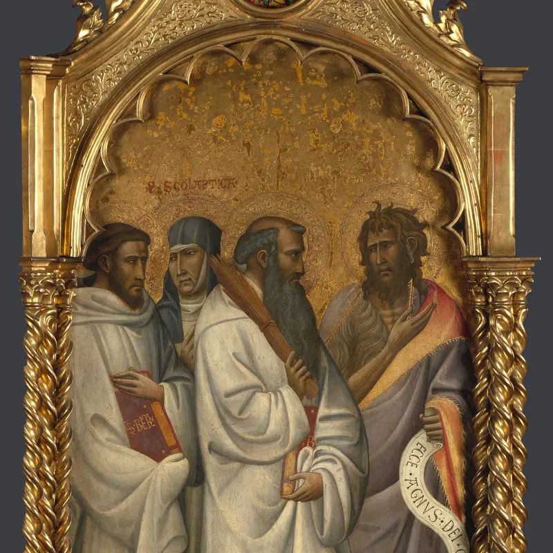 Saints Bernard, Scholastica, Benedict and John