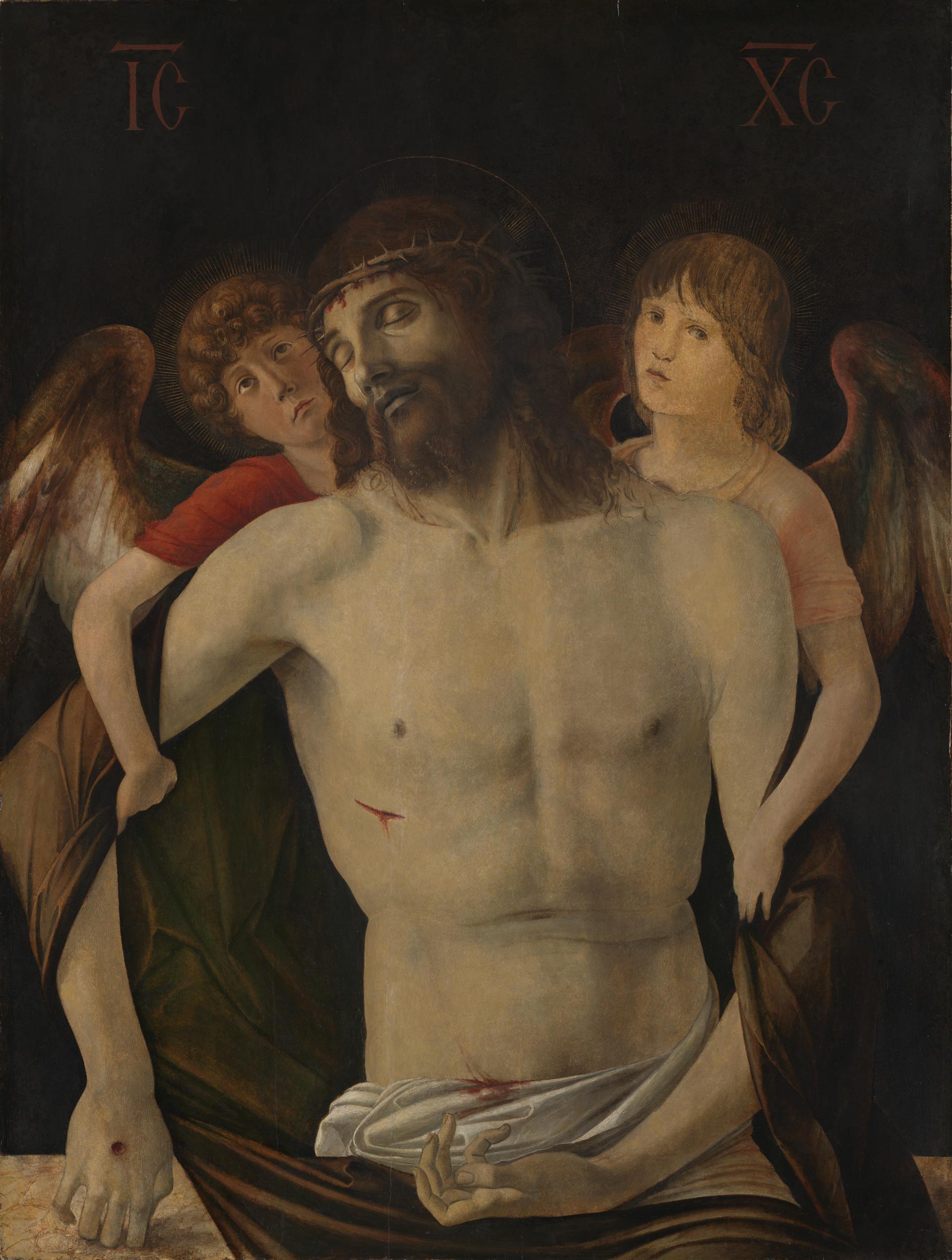 The Dead Christ supported by Two Angels