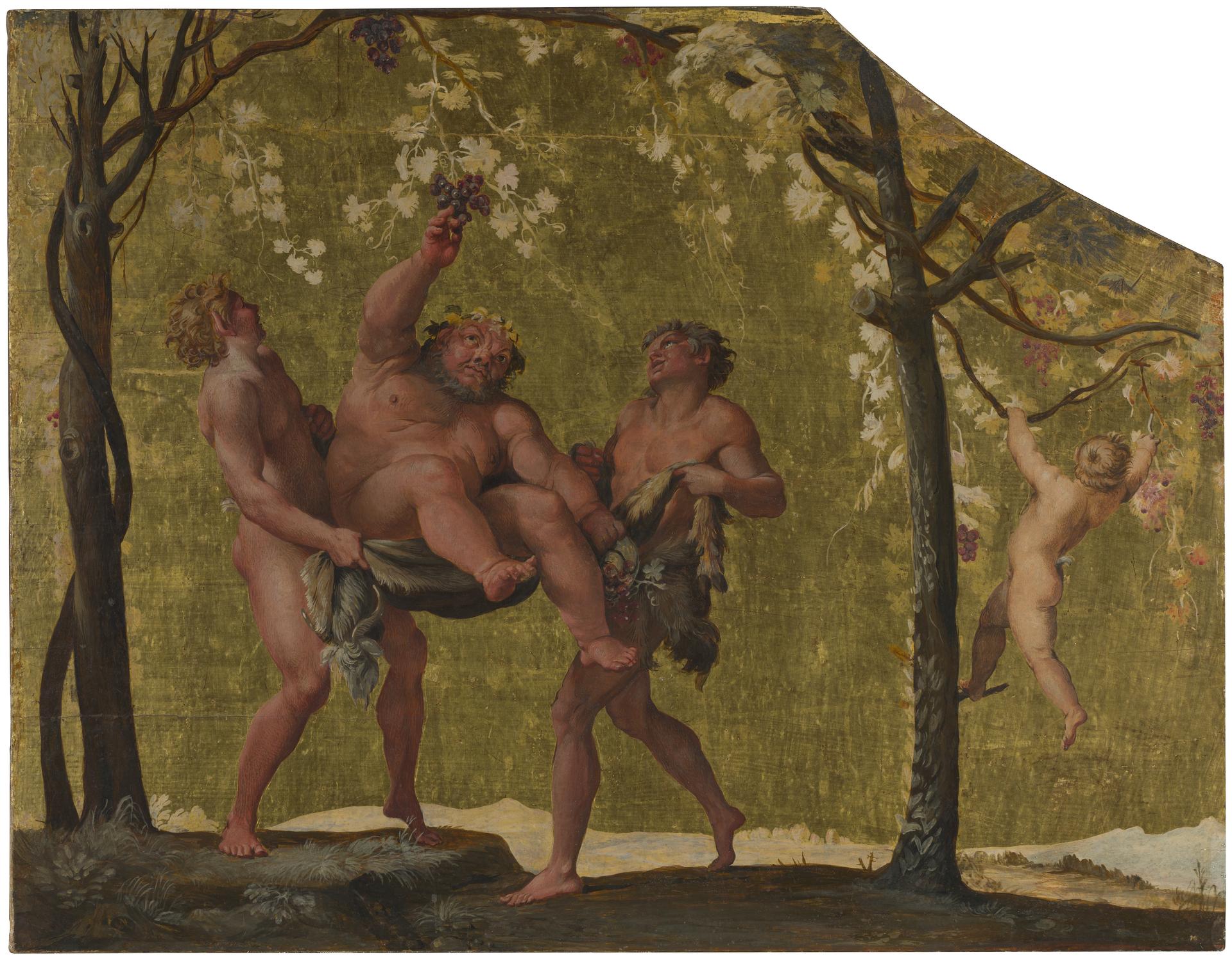Silenus gathering Grapes