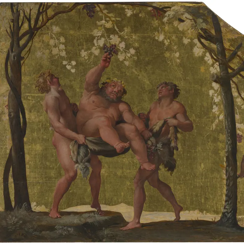Silenus gathering Grapes