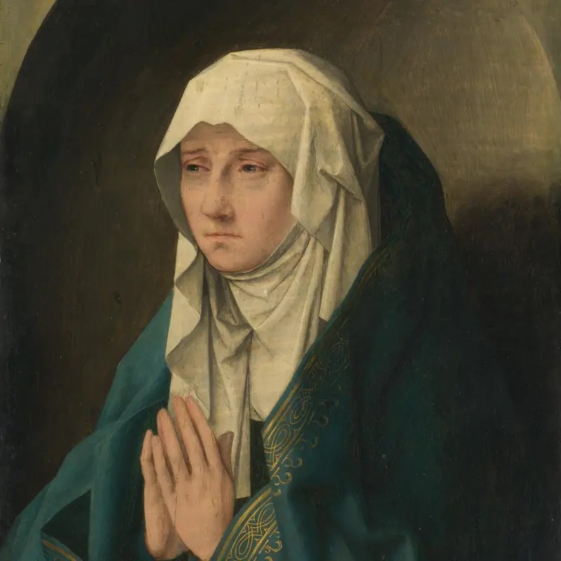 The Virgin standing in a Niche