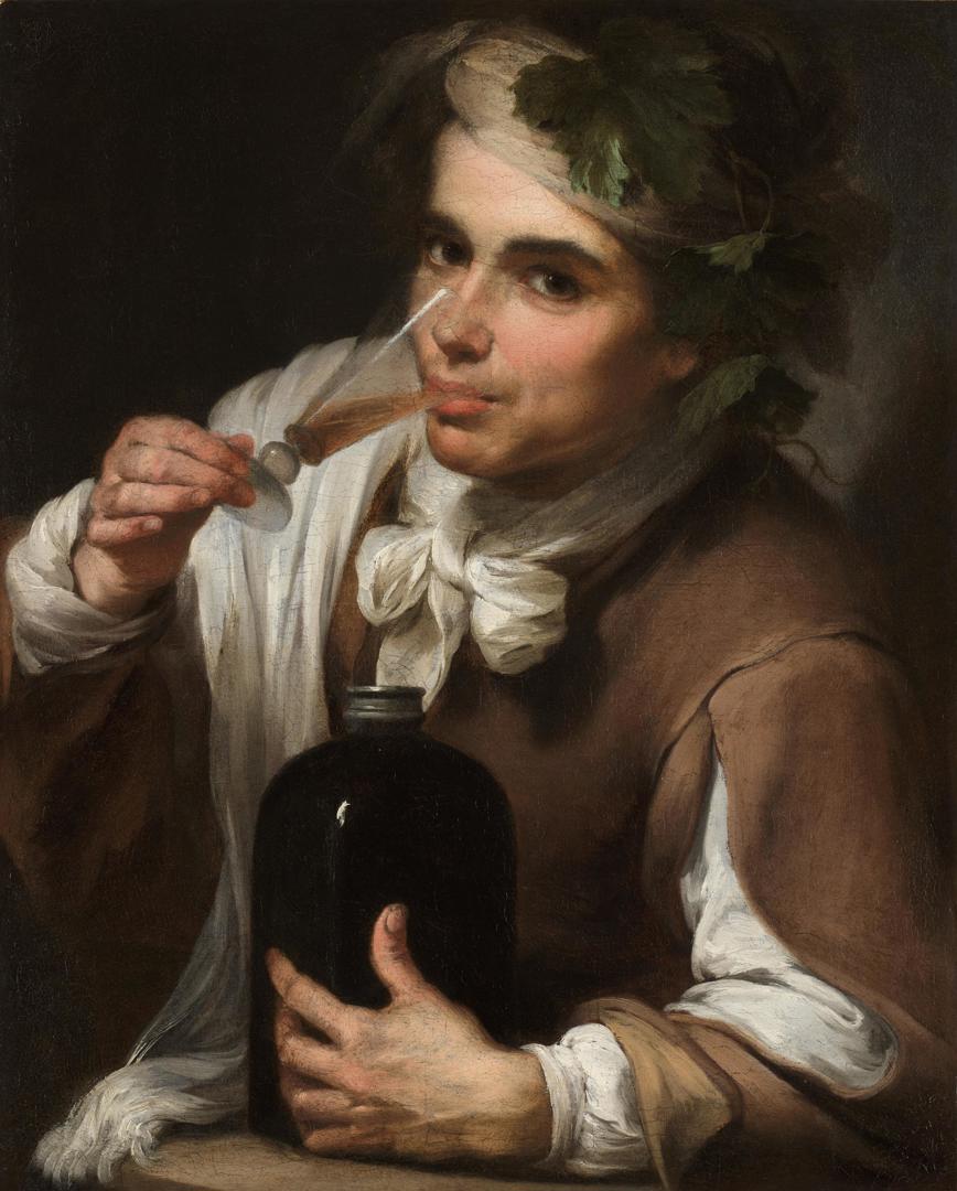 A Young Man Drinking by Bartolomé Esteban Murillo