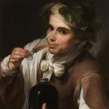 A Young Man Drinking