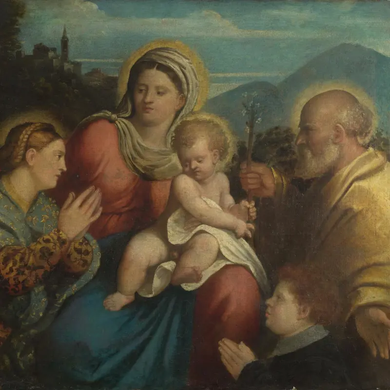 The Holy Family with Saints and a Donor