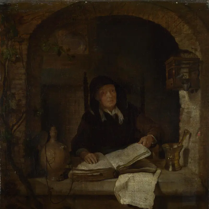 An Old Woman with a Book