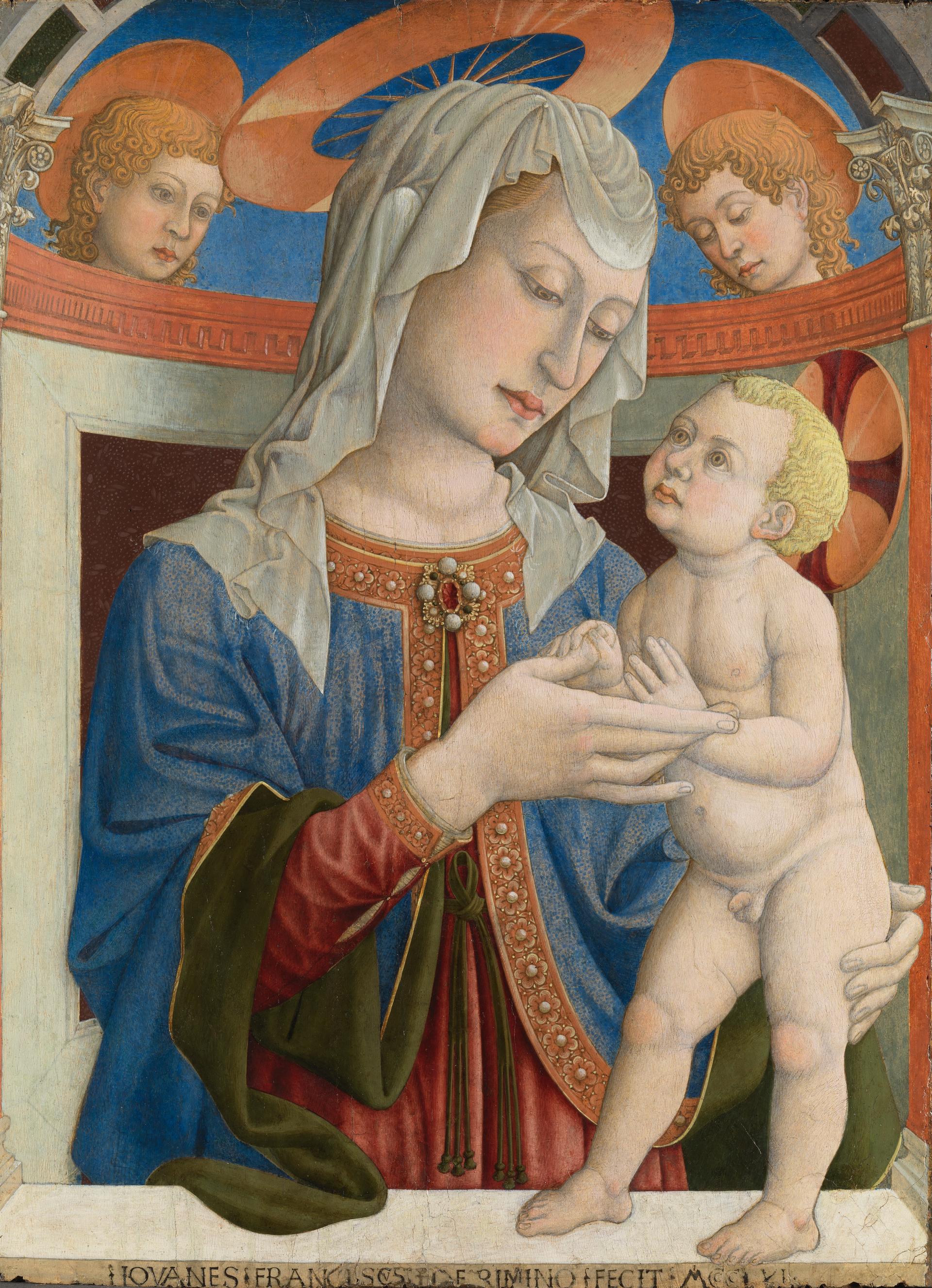 The Virgin and Child with Two Angels