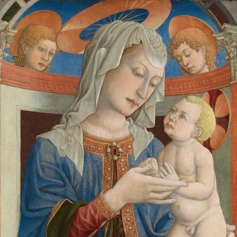 The Virgin and Child with Two Angels