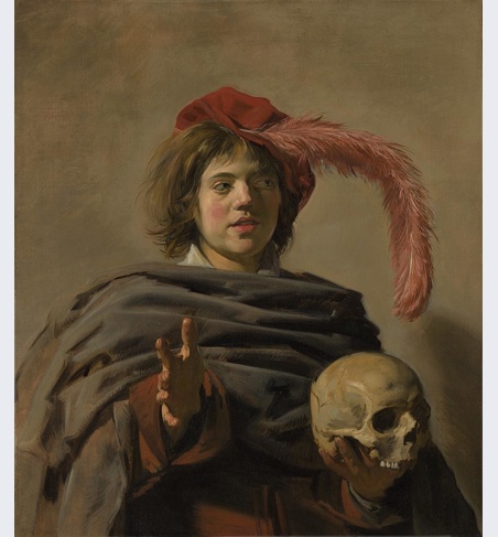 Frans Hals, 'Young Man holding a Skull (Vanitas)', 1626–8 © The National Gallery, London