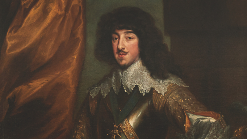Detail from Anthony van Dyck, 'Portrait of Gaston of France, Duke of Orléans',  c. 1634-5 © Longford Castle Collection
