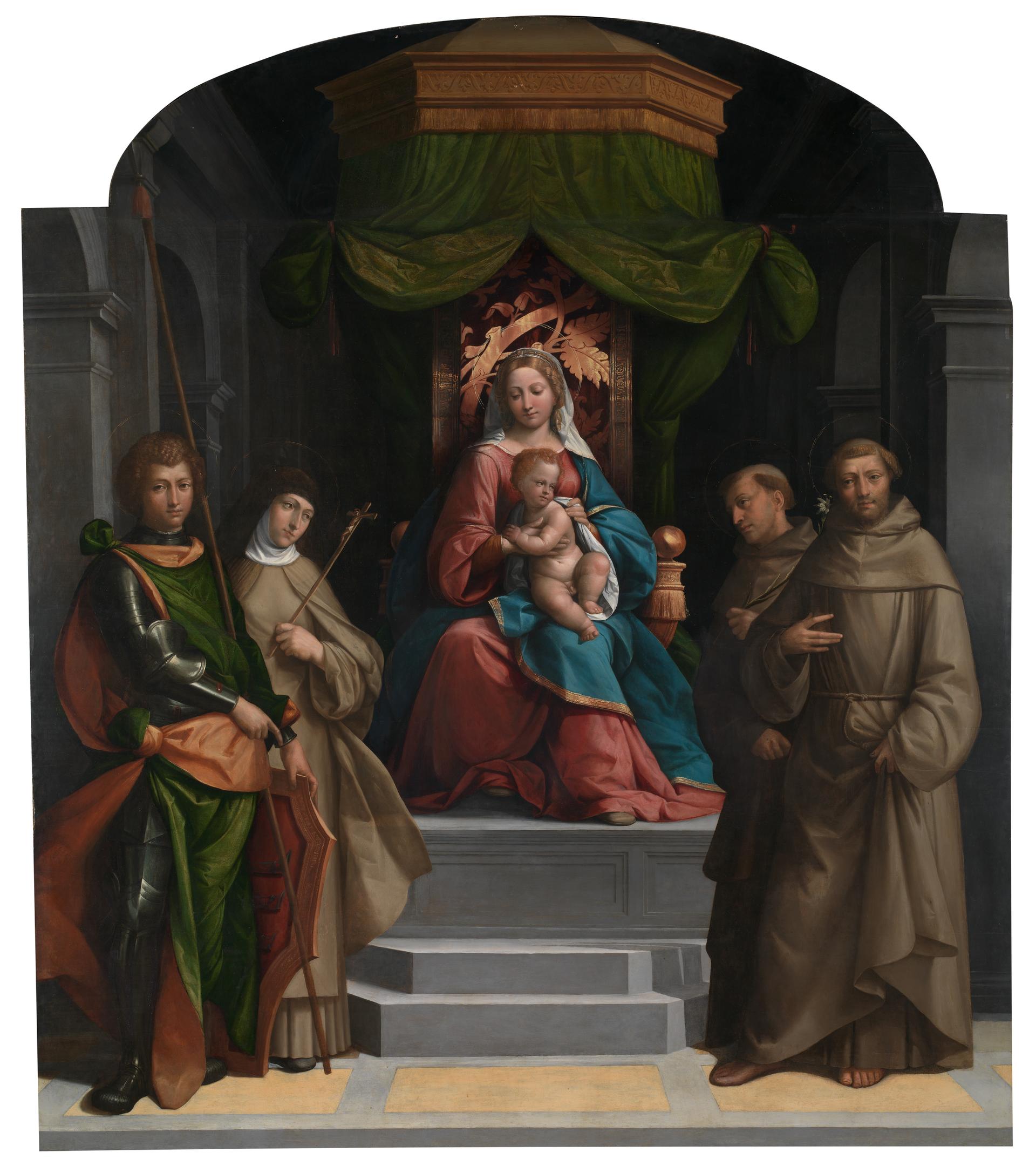 The Virgin and Child enthroned with Saints