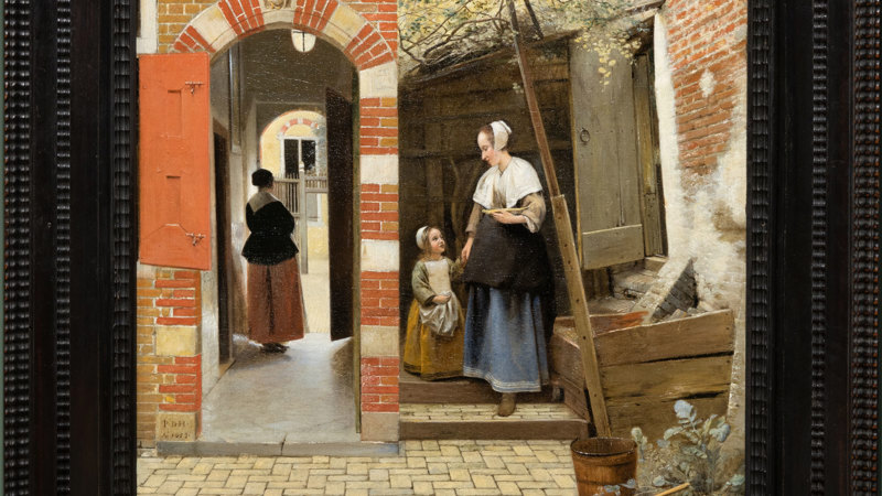 Pieter de Hooch, 'The Courtyard of a House in Delft', 1658