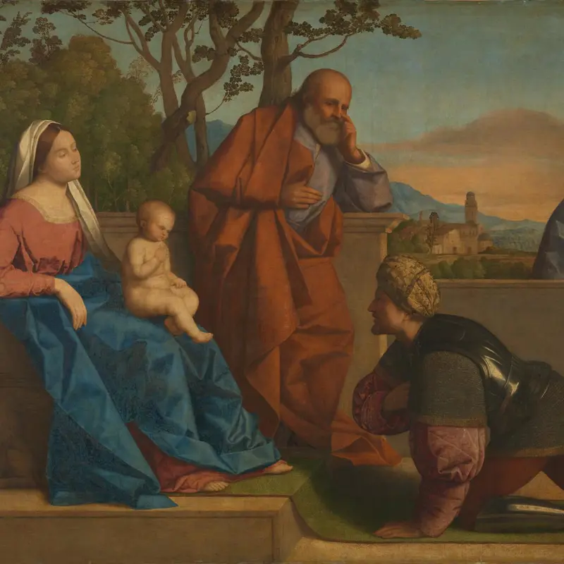 A Warrior adoring the Infant Christ and the Virgin