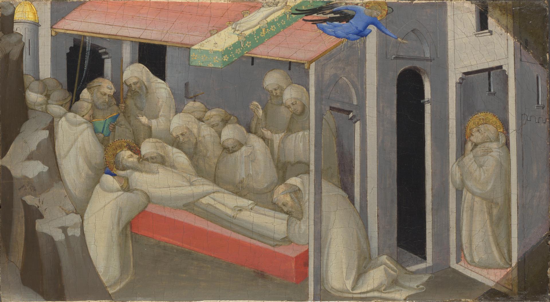 The Death of Saint Benedict: Predella Panel by Lorenzo Monaco