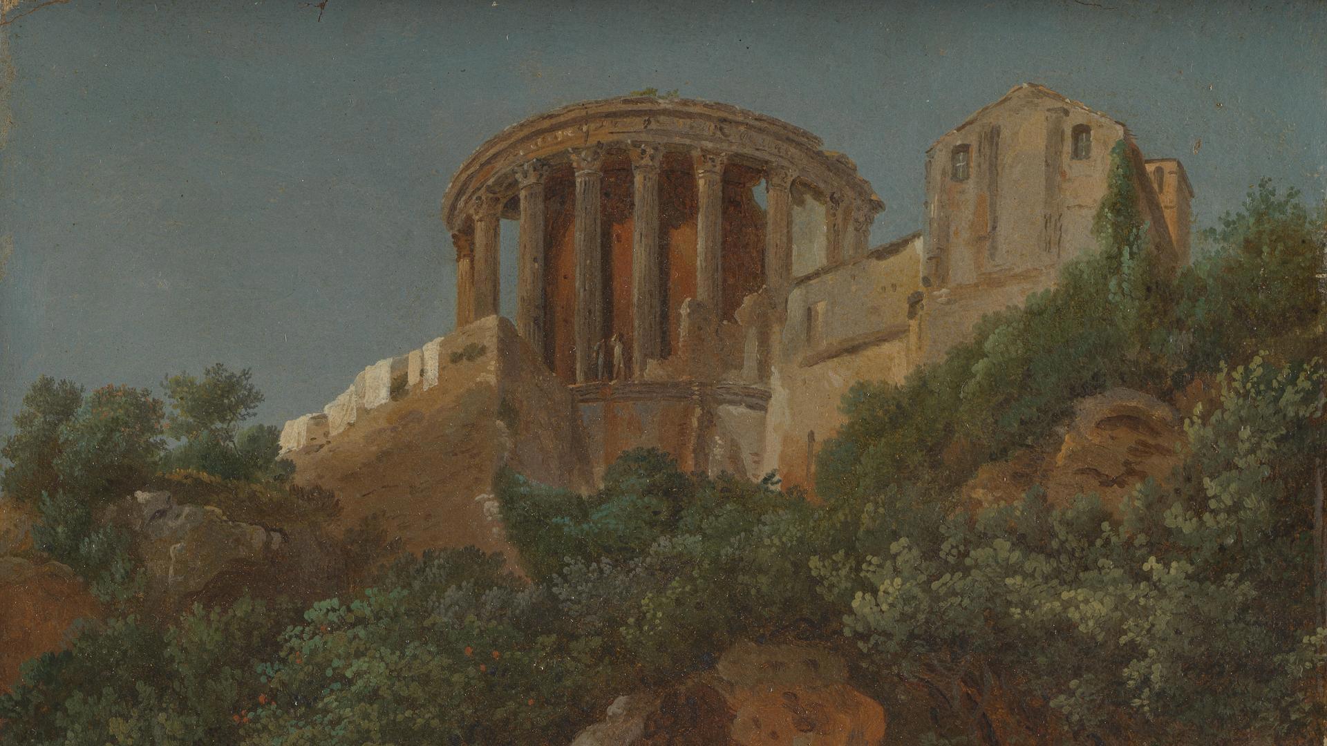 French | The Temple of Vesta at Tivoli seen from the Gorge | L828 | National Gallery, London