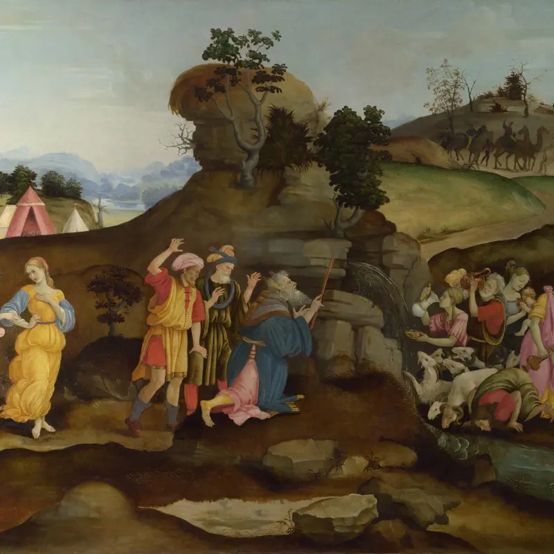 Moses brings forth Water out of the Rock
