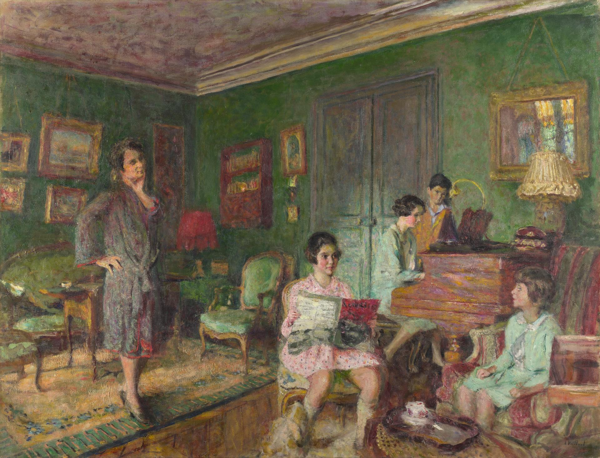 Edouard Vuillard、【Le Soir au Jardin】 Edouard Vuillard - Garden at Vaucresson - The Metropolitan
