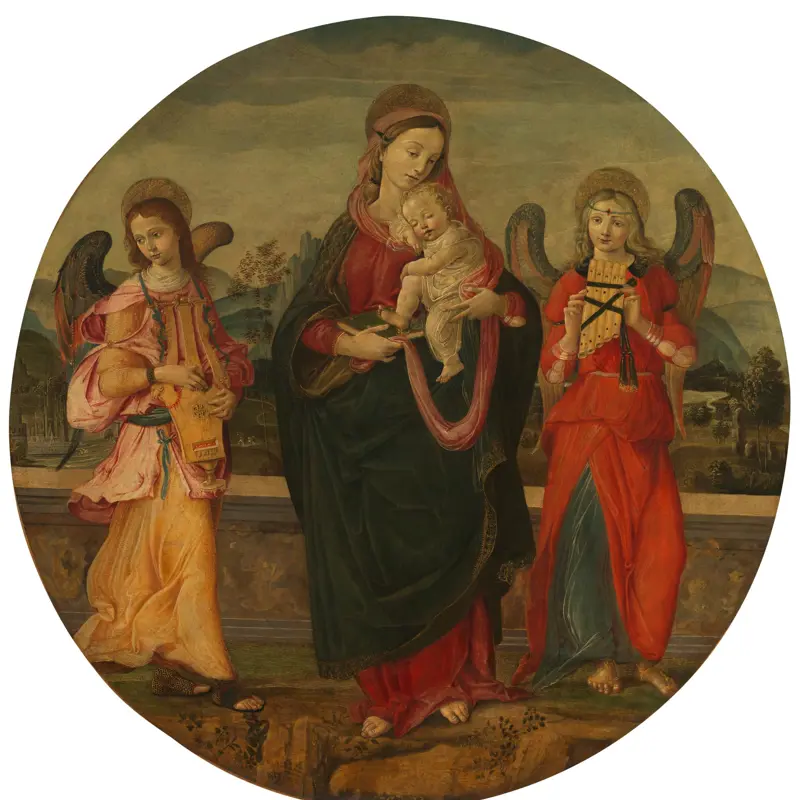 The Virgin and Child with Two Angels