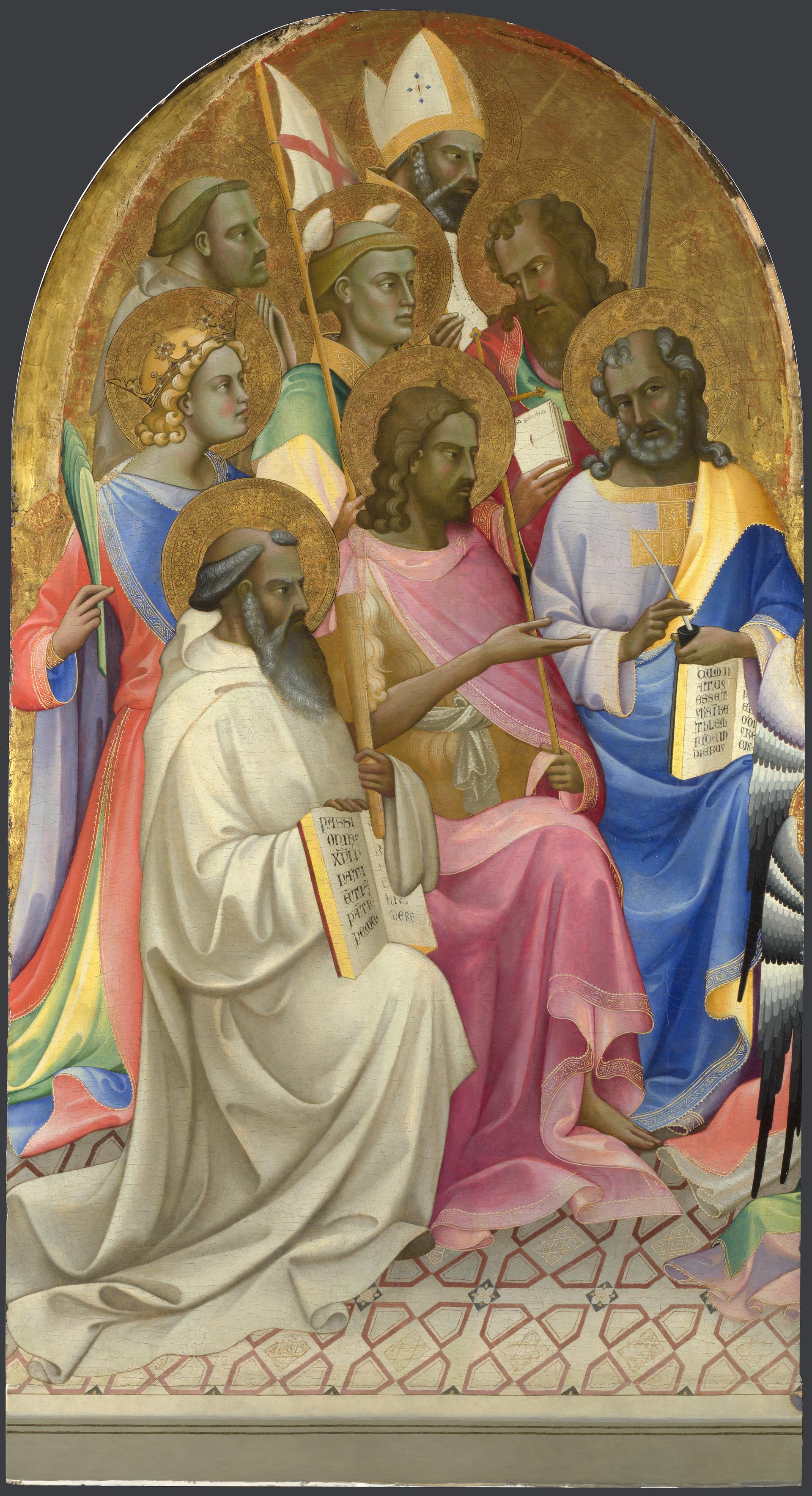 Adoring Saints: Left Main Tier Panel