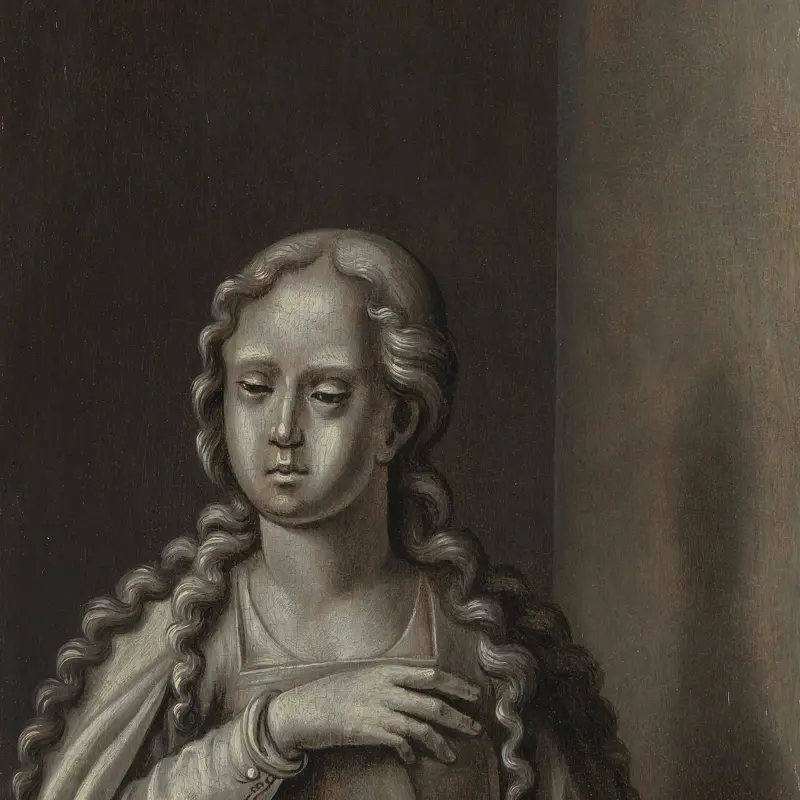 The Virgin Annunciate: Reverse of Right Hand Shutter