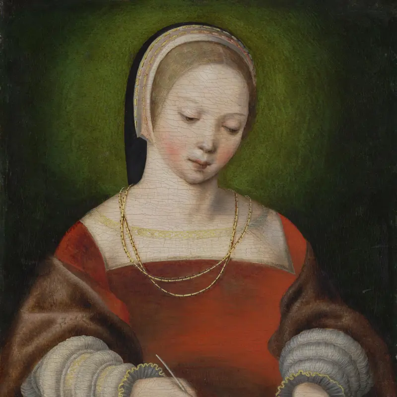 A Young Woman Writing