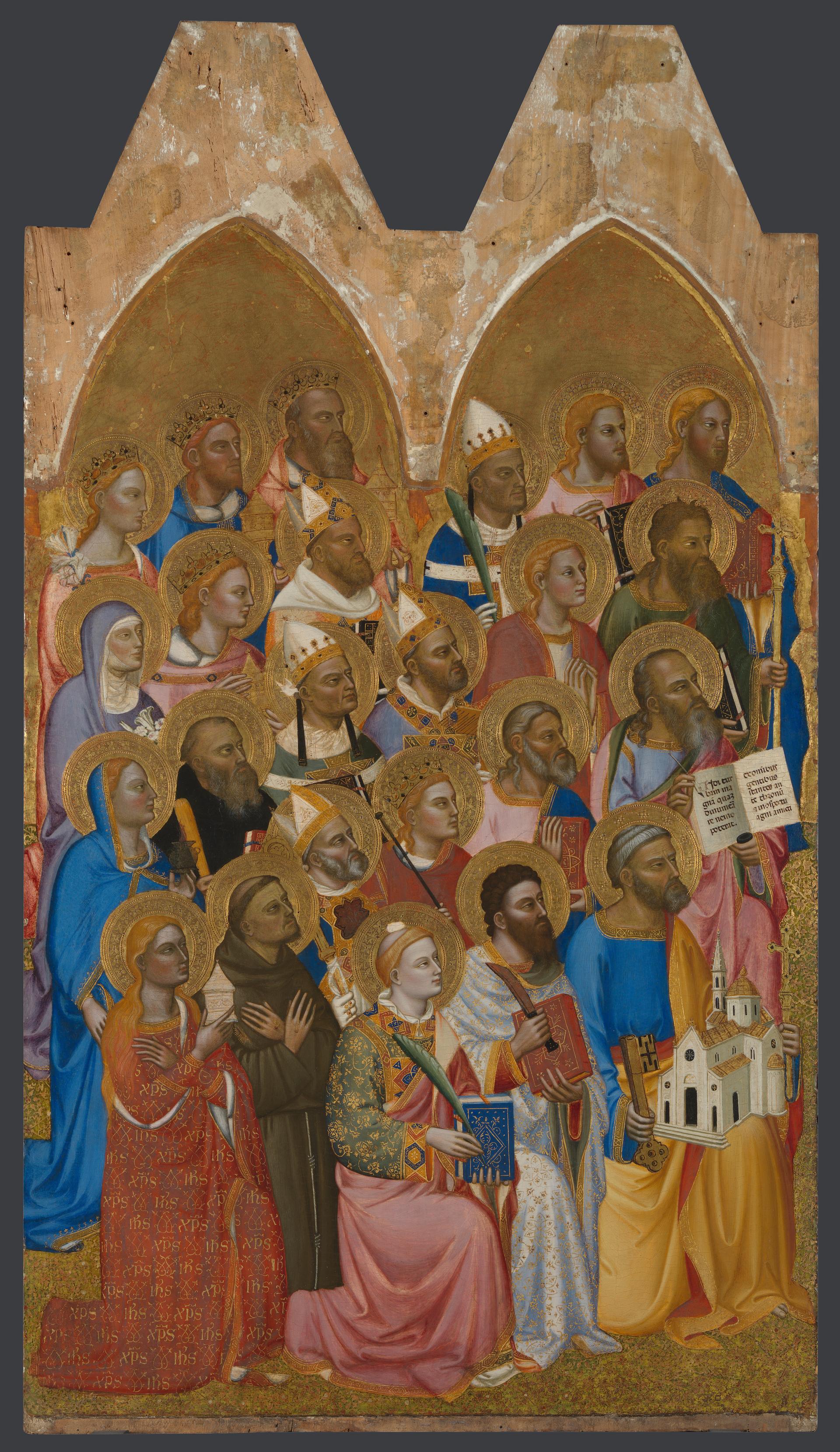 Adoring Saints: Left Main Tier Panel