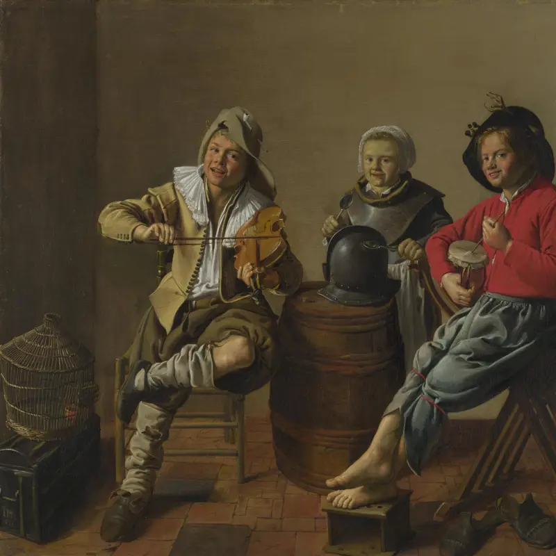 Two Boys and a Girl making Music