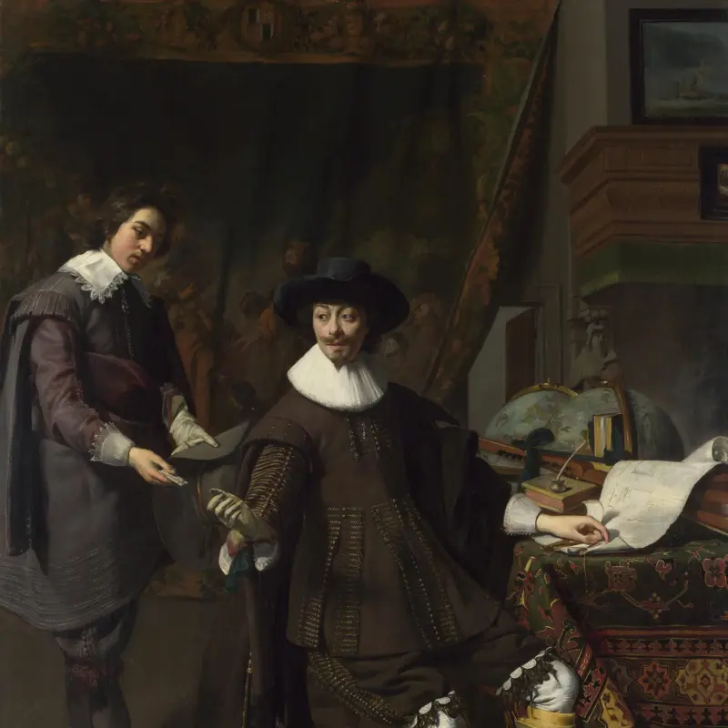 Portrait of Constantijn Huygens and his (?) Clerk