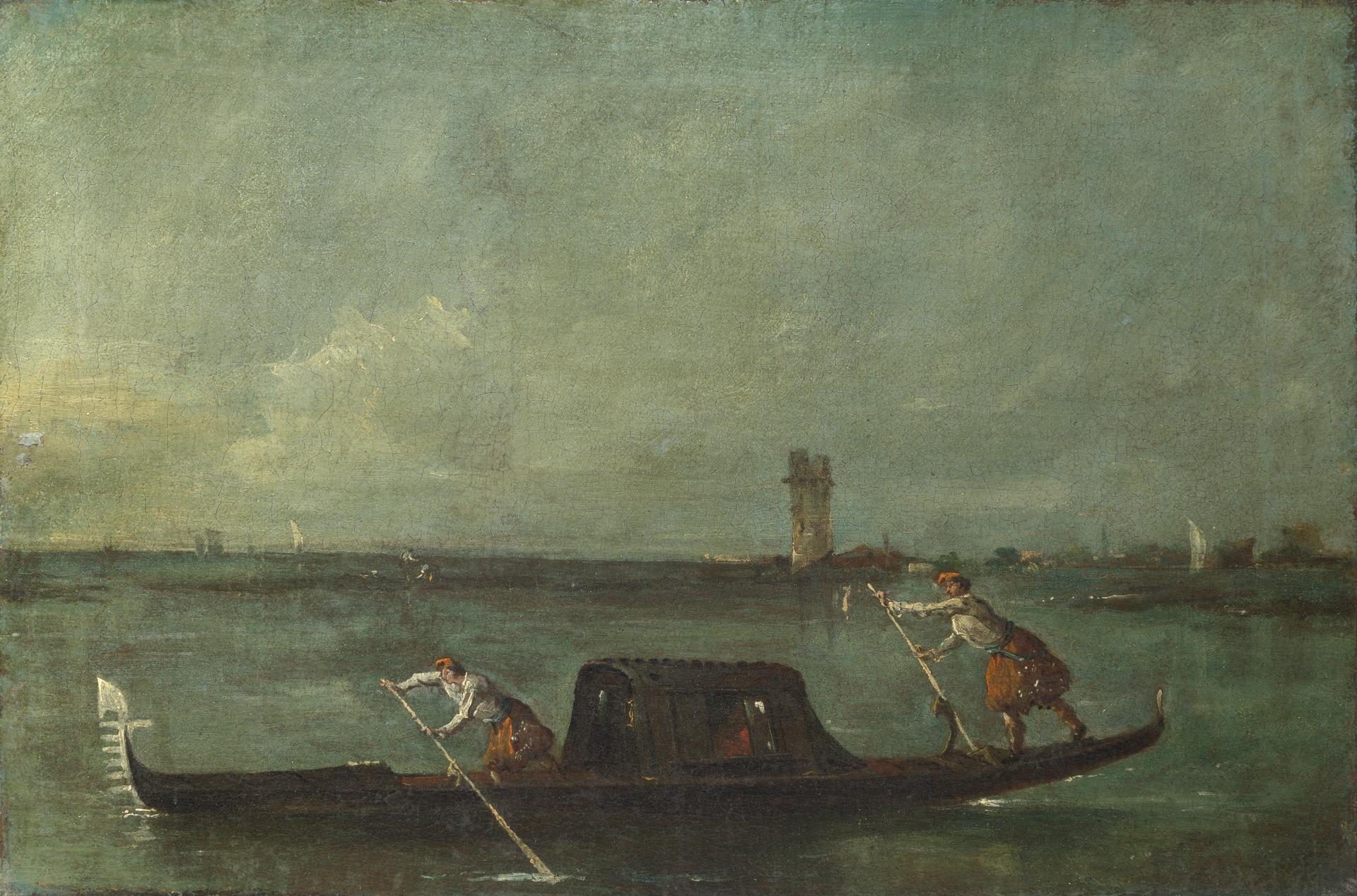 A Gondola on the Lagoon near Mestre
