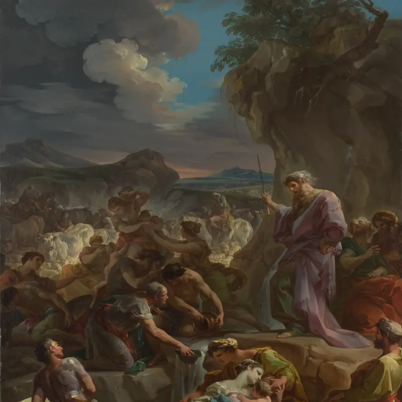 Moses striking the Rock