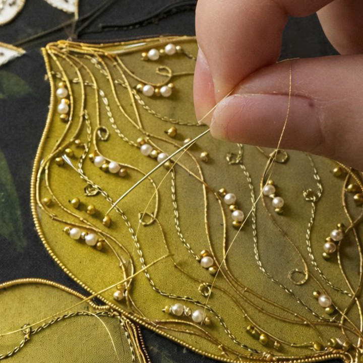Lemons in silk and stitch: Embroidery summer school