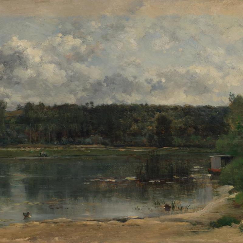 River Scene with Ducks