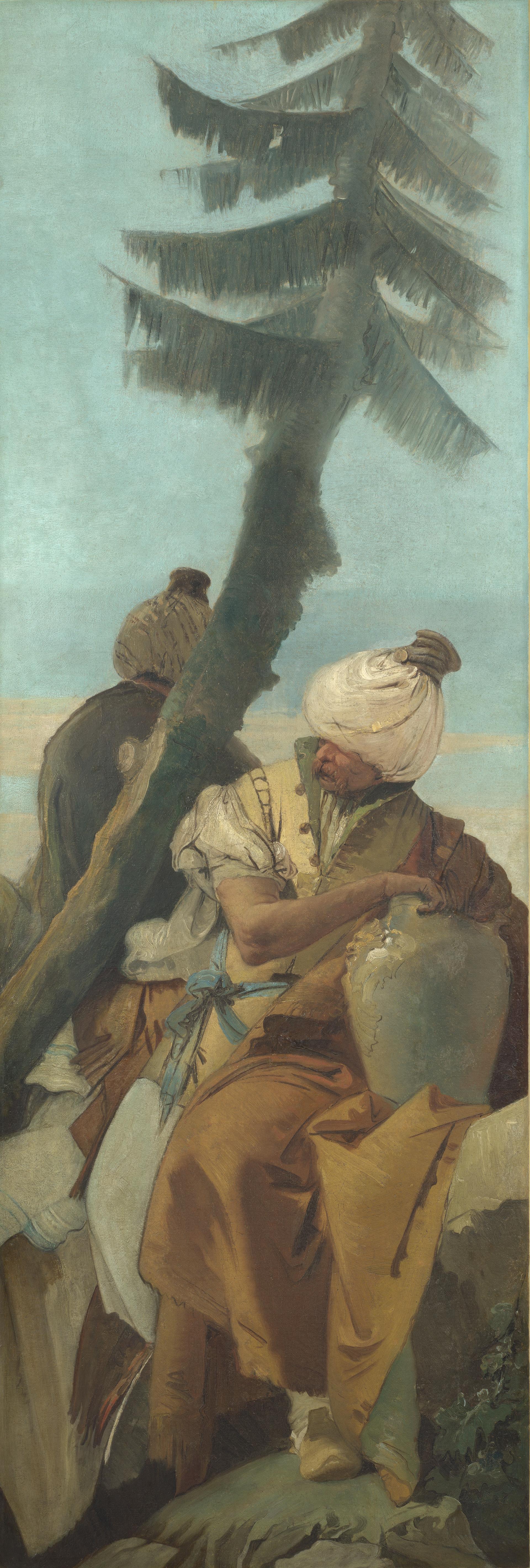 Two Men seated under a Tree