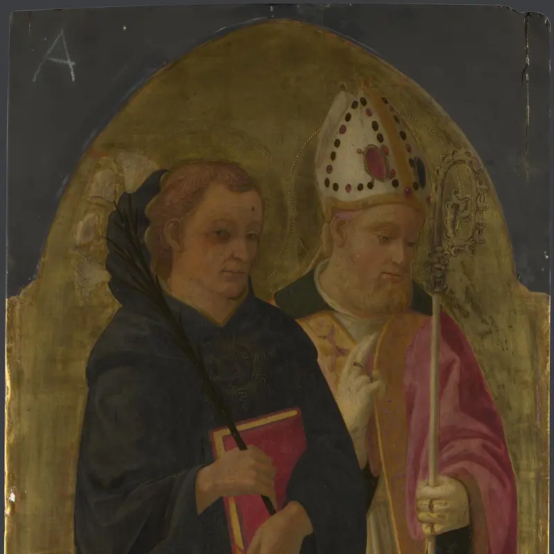 A Bishop Saint and Saint Nicholas of Tolentino
