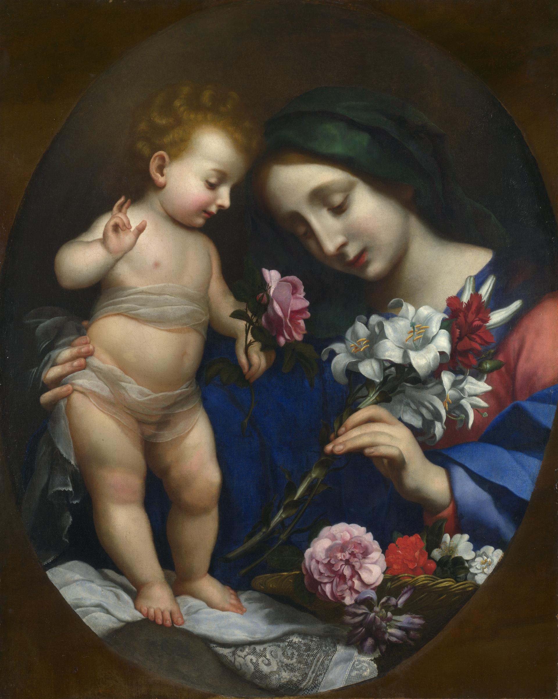 The Virgin and Child with Flowers