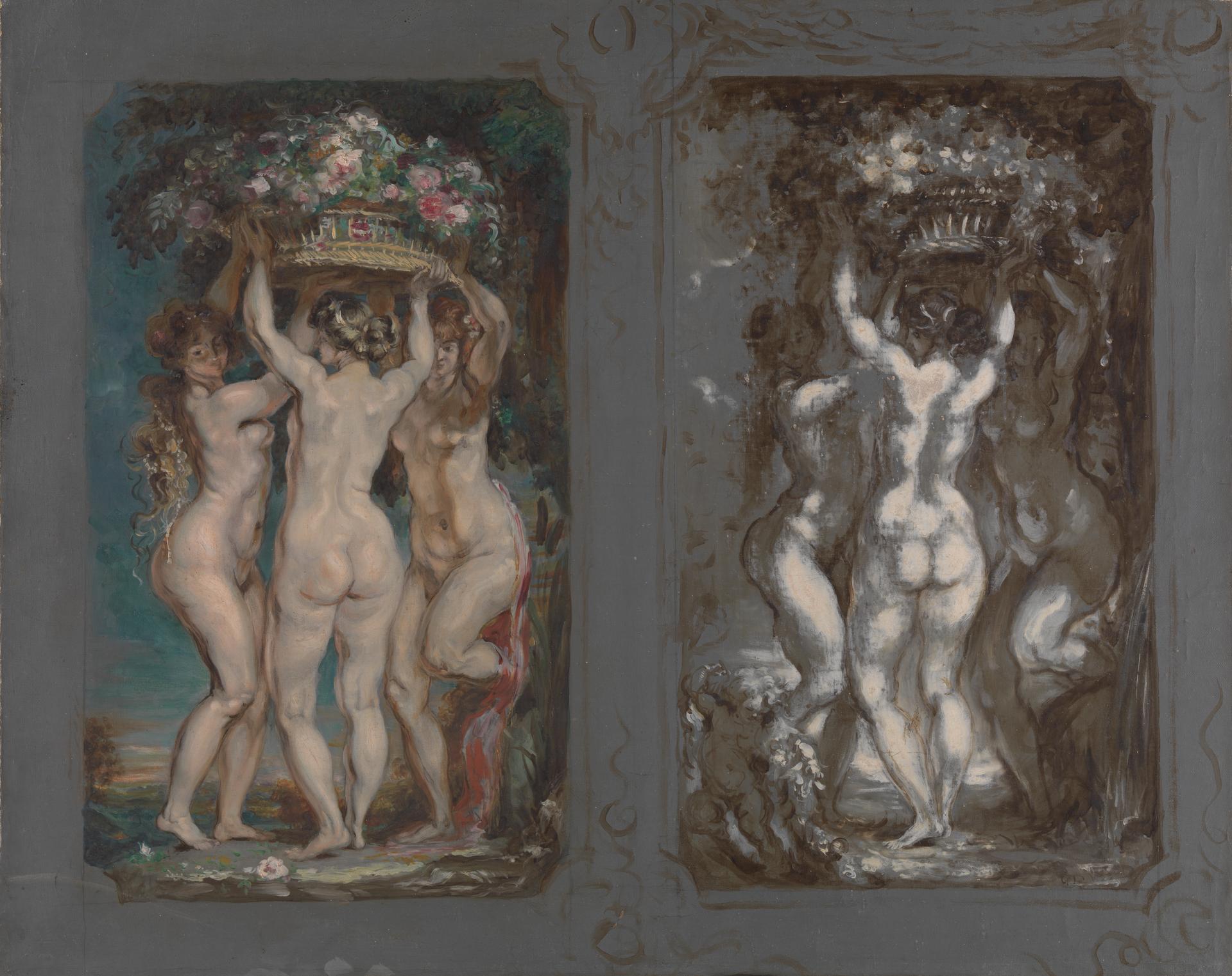 Two Studies for 'The Three Graces'
