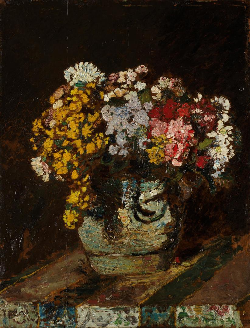 A Vase of Wild Flowers by Adolphe Monticelli