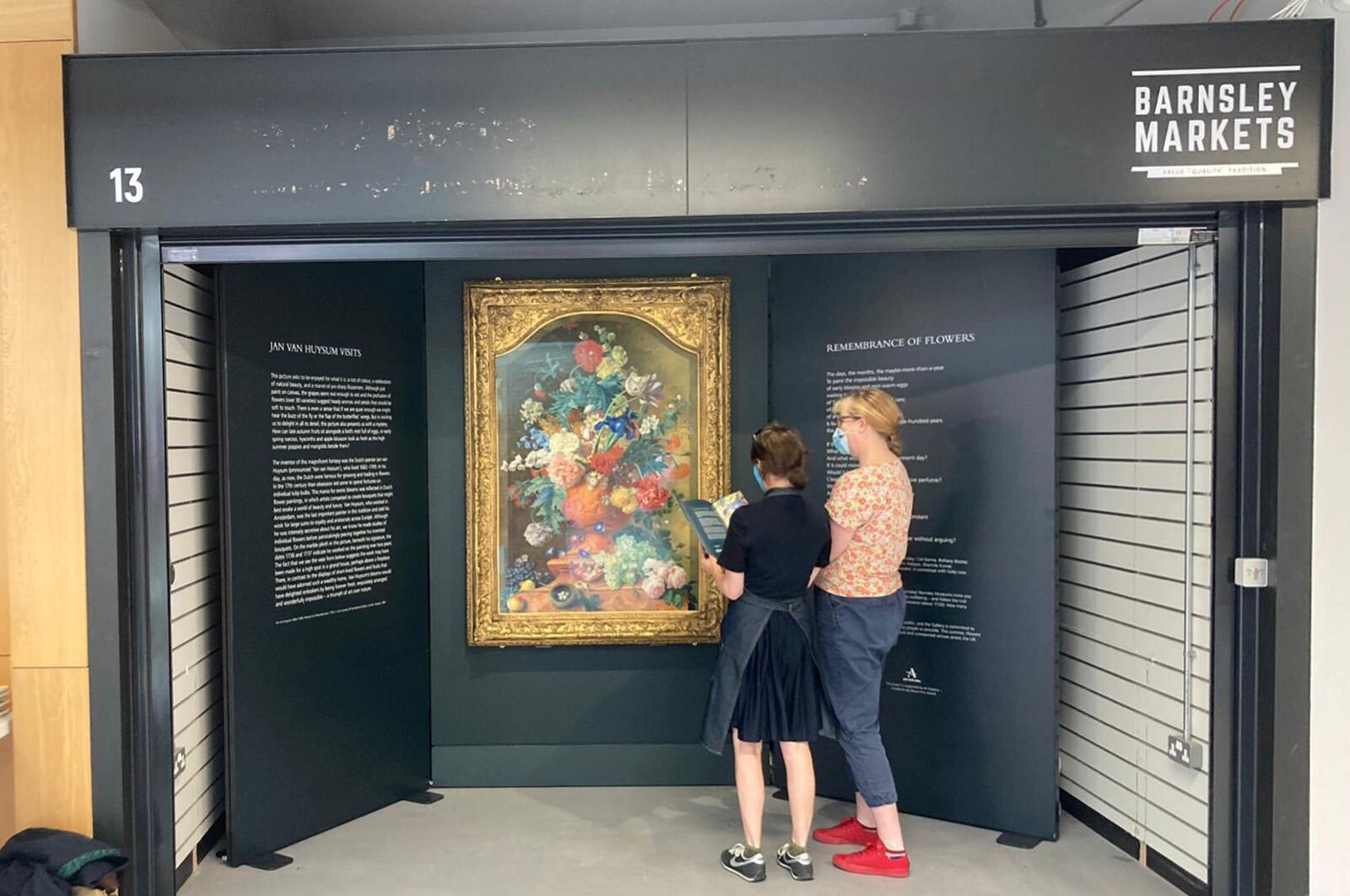 'Flowers in a Terracotta Vase' on display in Barnsley Market