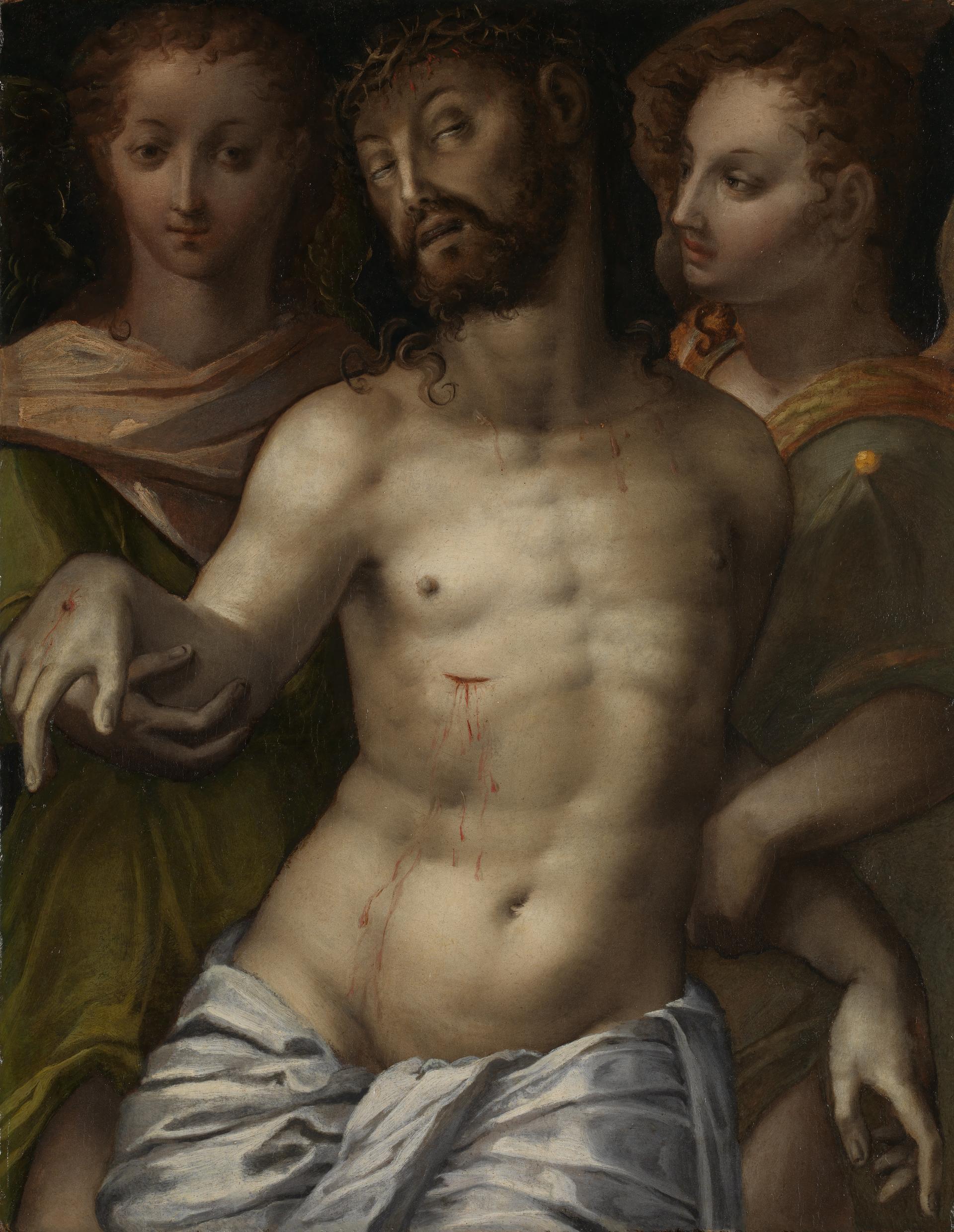 The Dead Christ supported by Angels