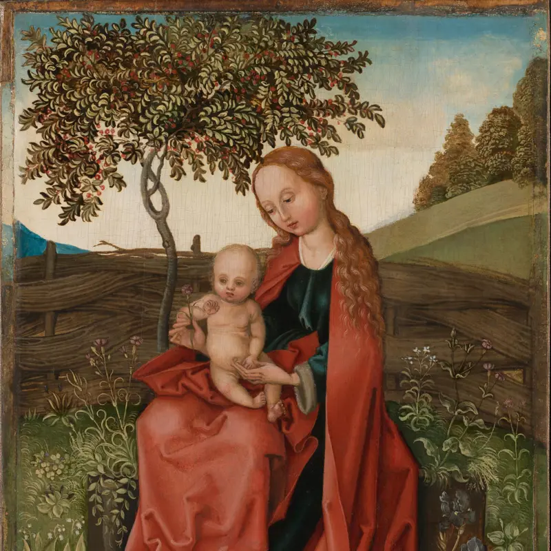 The Virgin and Child in a Garden