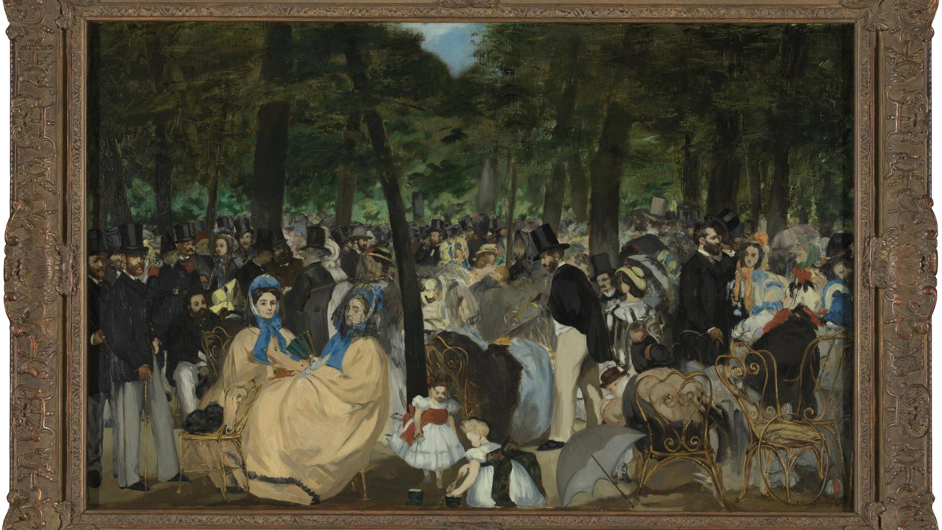 Music in the Tuileries Gardens by Edouard Manet