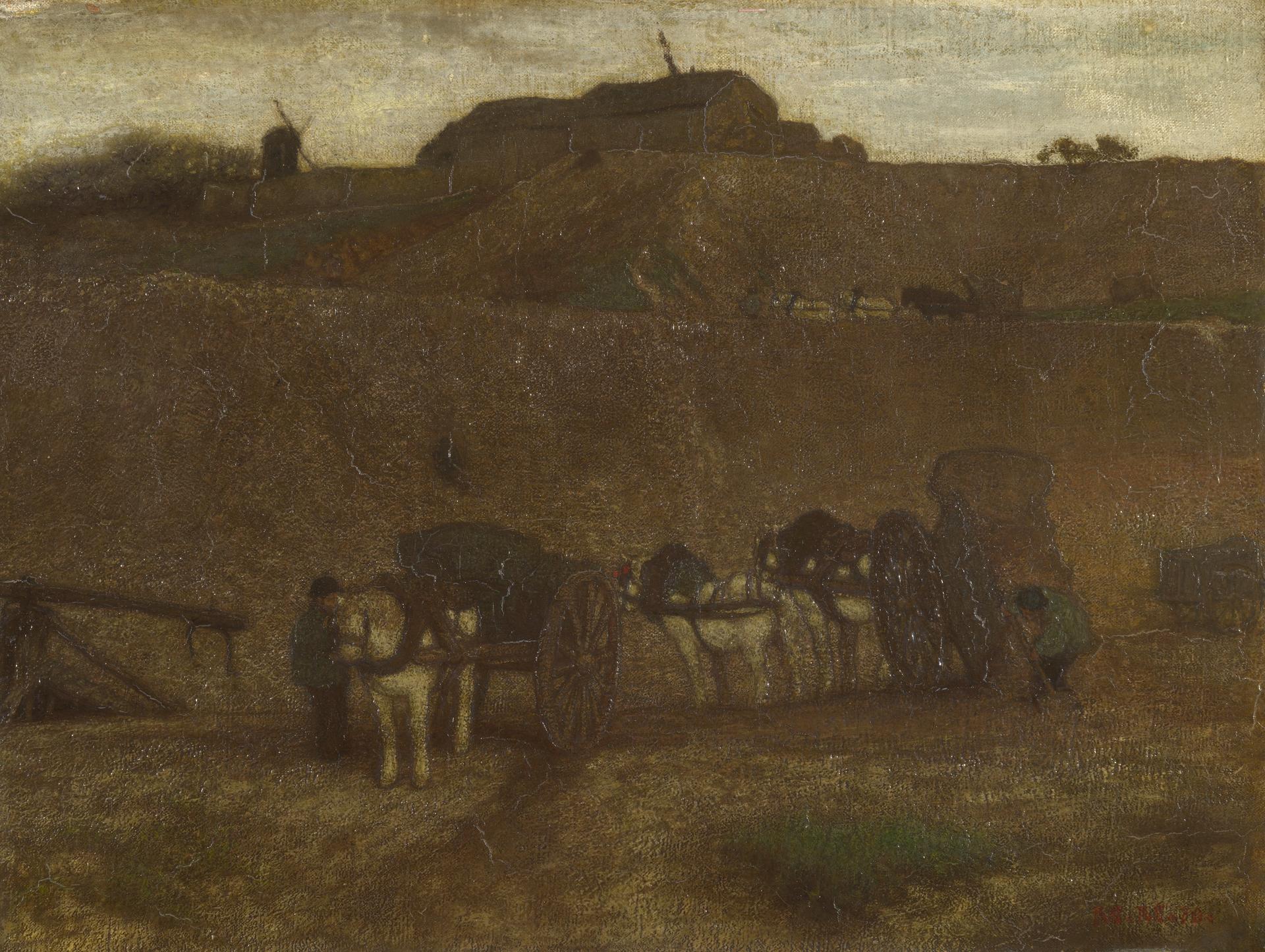 Men unloading Carts, Montmartre