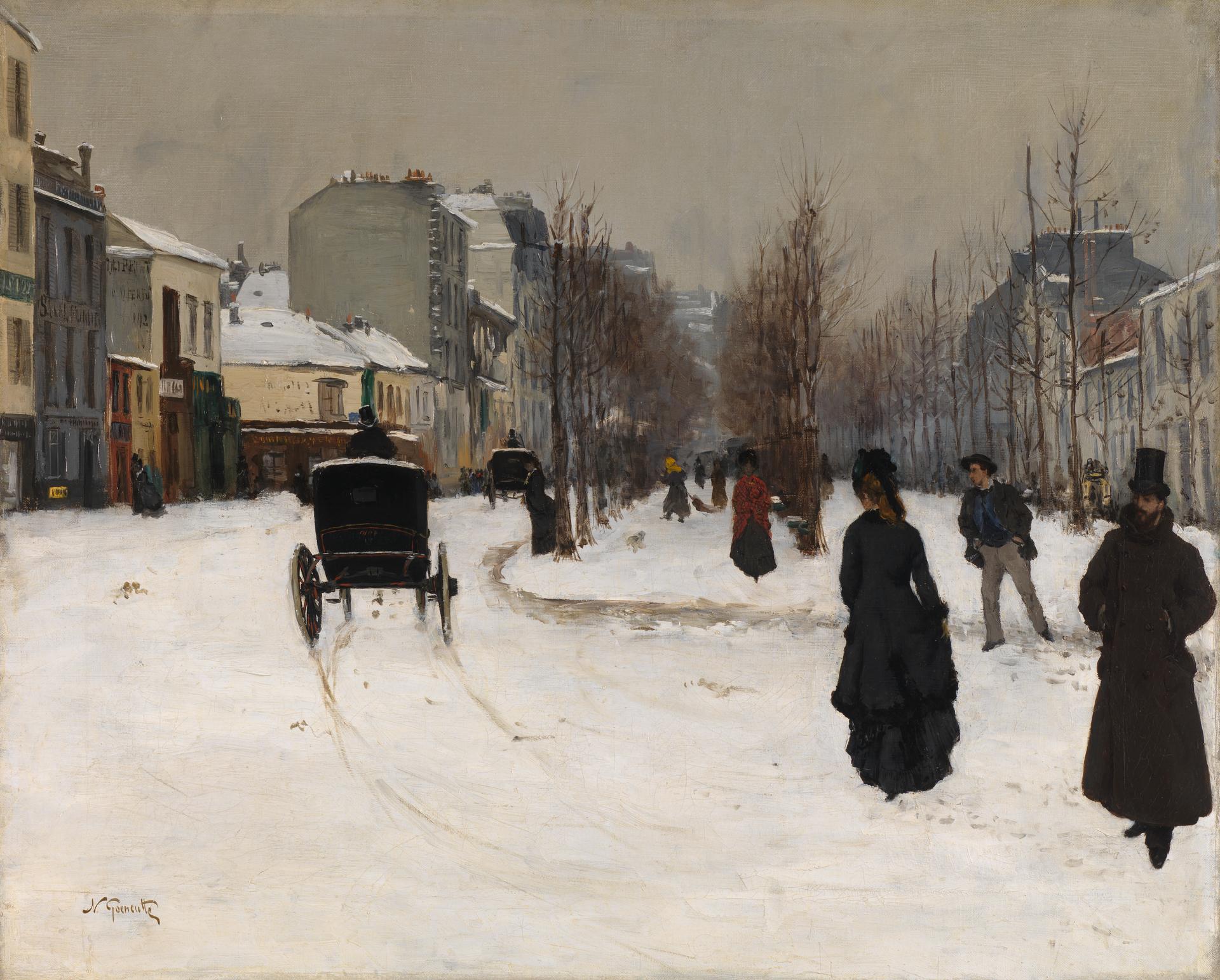 The Boulevard de Clichy under Snow