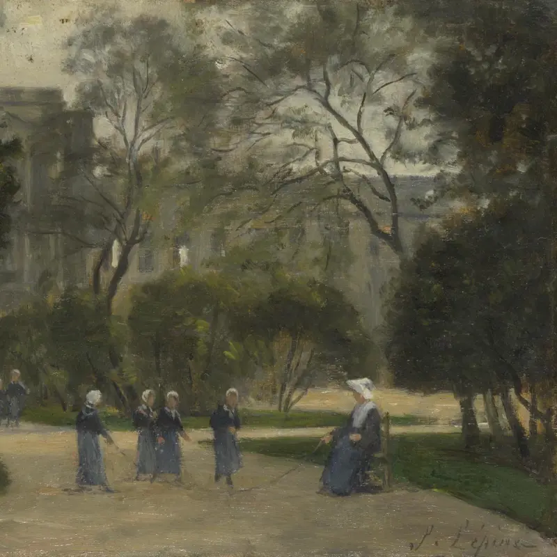 Nuns and Schoolgirls in the Tuileries Gardens, Paris