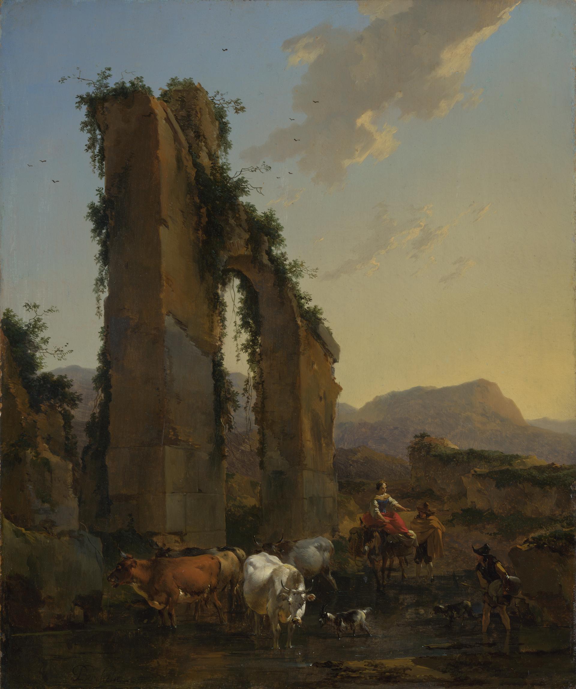 Peasants by a Ruined Aqueduct