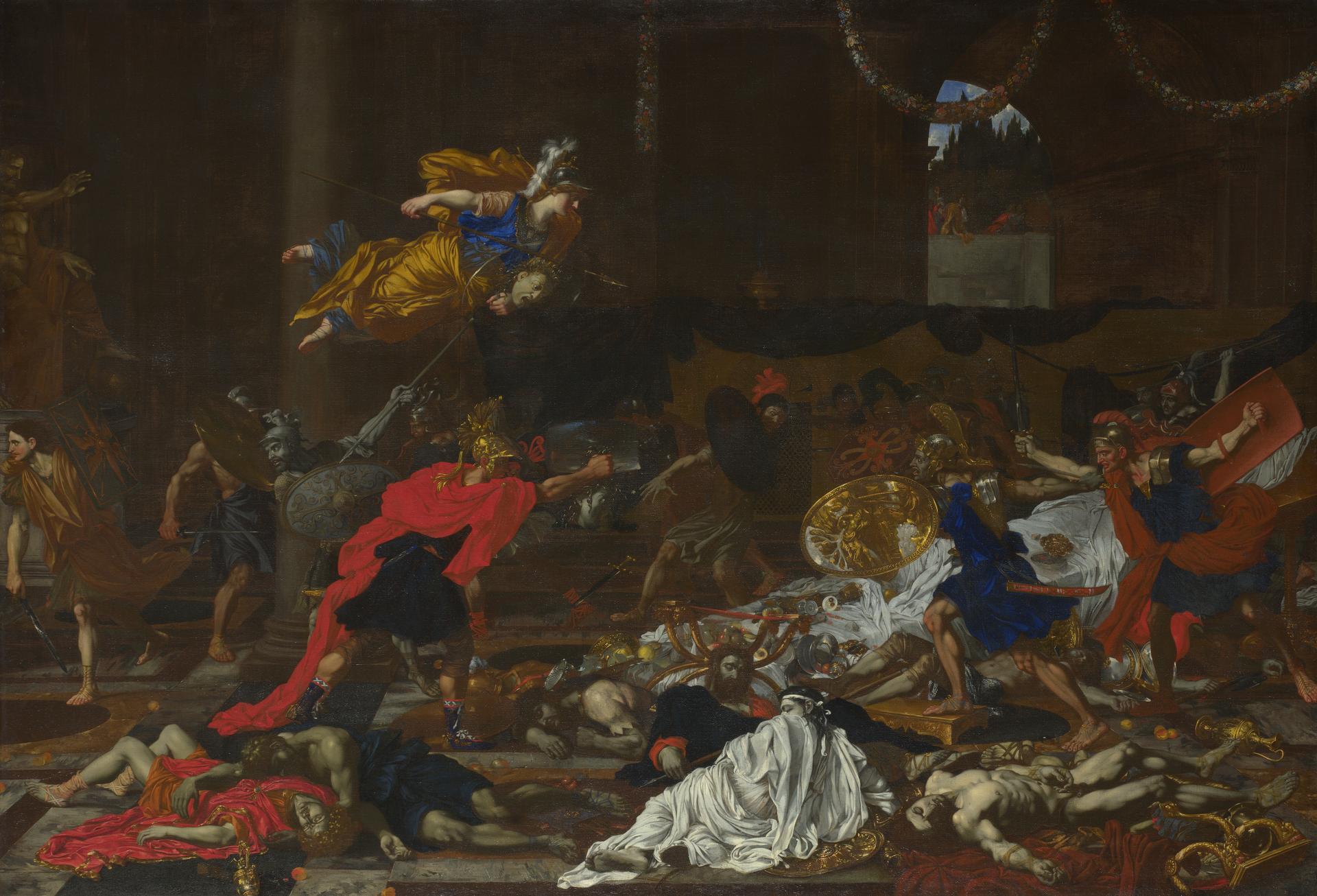 Perseus turning the Followers of Phineus into Stone