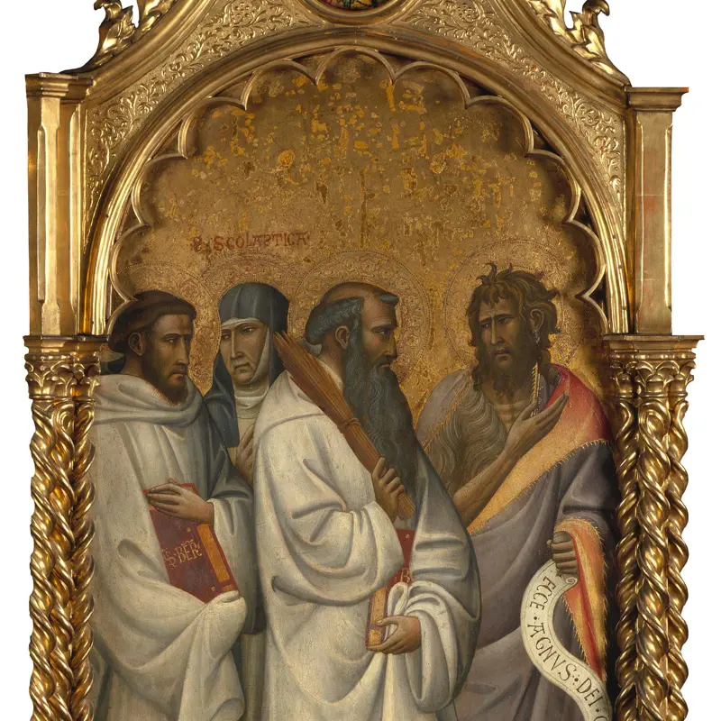 Saints Bernard, Scholastica, Benedict and John