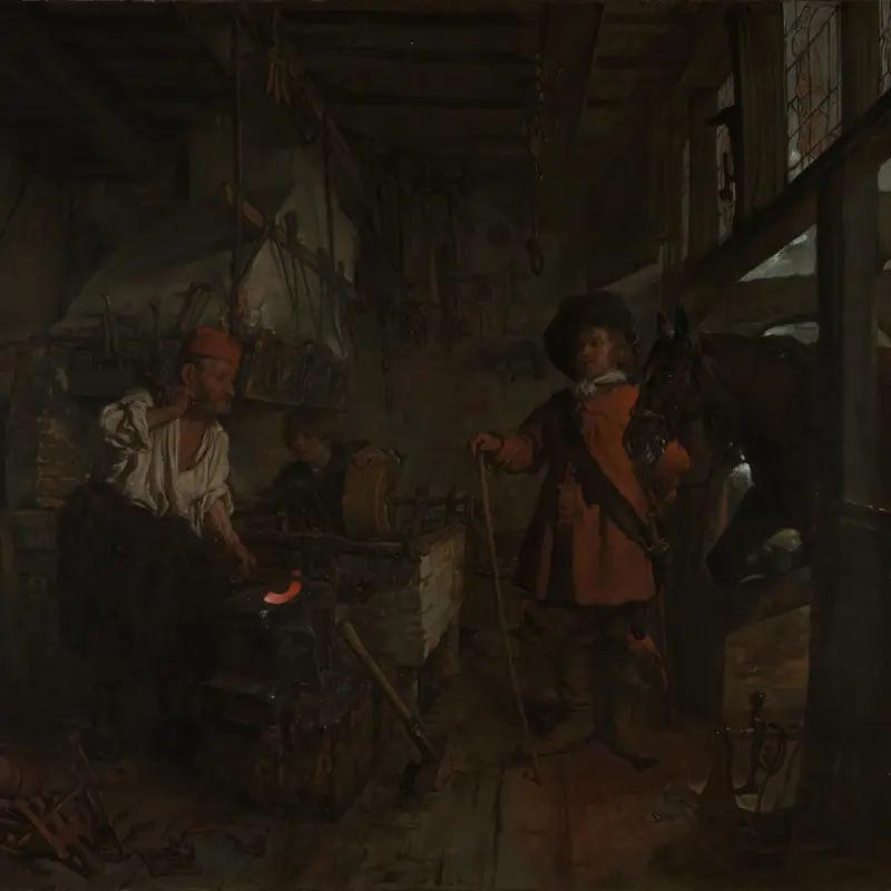 The Interior of a Smithy
