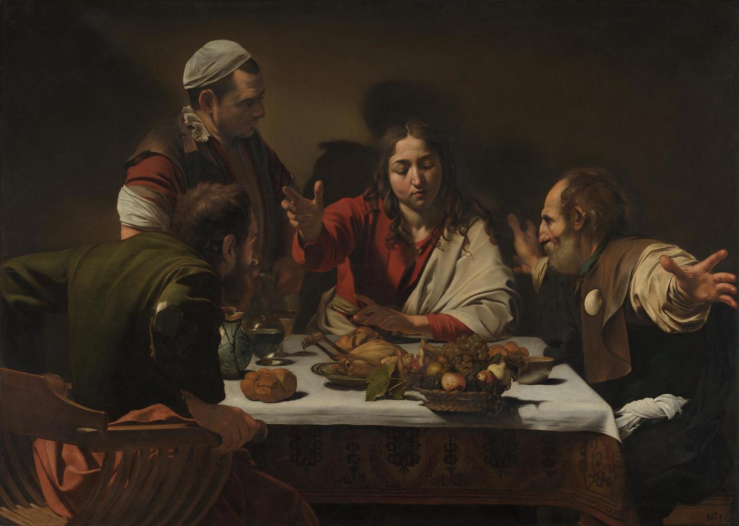 The Supper at Emmaus by Michelangelo Merisi da Caravaggio